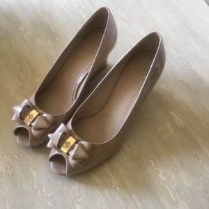 Tory Burch patent wedge